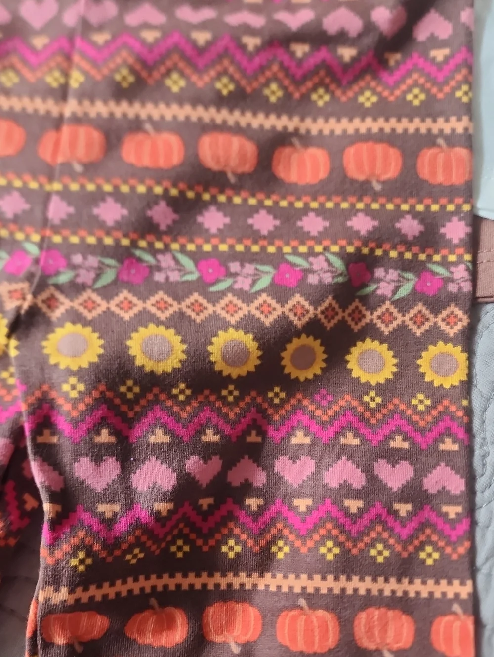 Nwt Sz 5T The Children's Place Girls' Brown Pumpkin-Print & Plaid Leggings & Tee